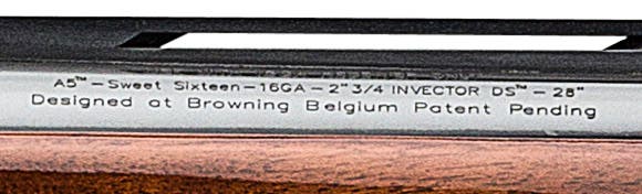 Browning Shotgun Invector-DS Choke Tubes Barrel Marking