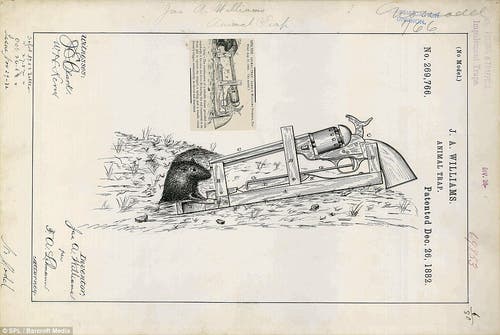 Patent Image of a "Gopher Gun"